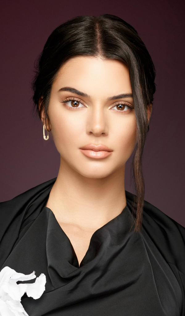 Красивая нежная девушка брюнетка, модель Кендалл Дженнер
