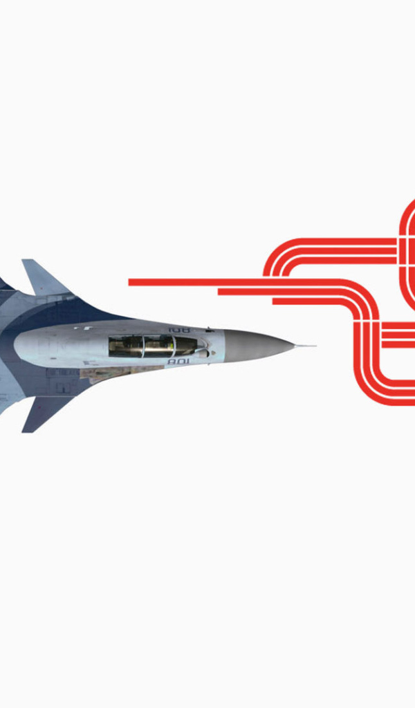 Истребитель на белом фоне на 23 февраля 