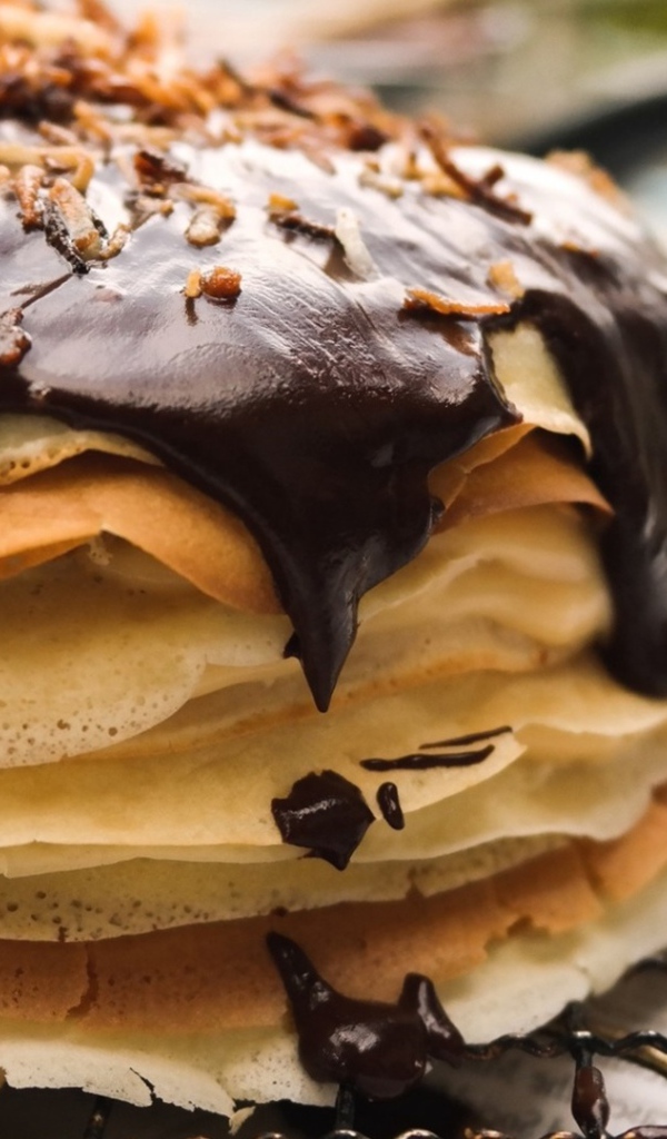 Блинный торт с шоколадом на Масленицу 2017 