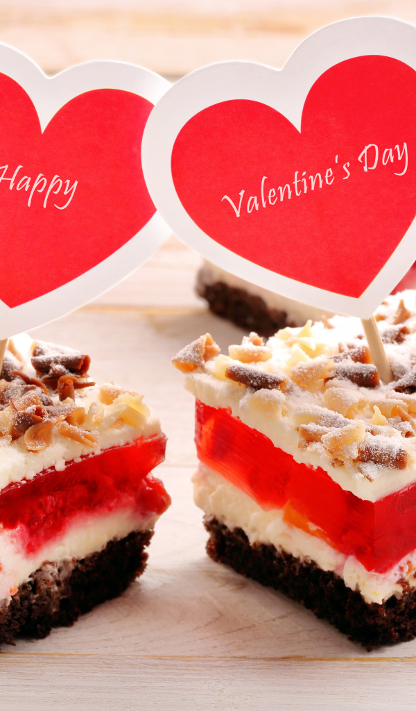 Пирожные с желе на День Святого Валентина