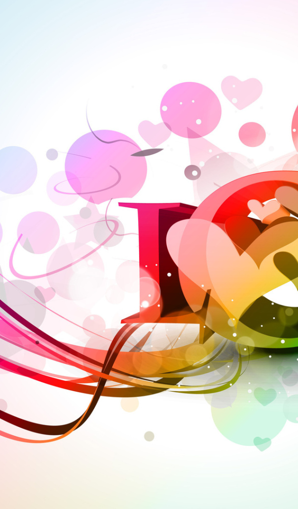 Красочная надпись Любовь 