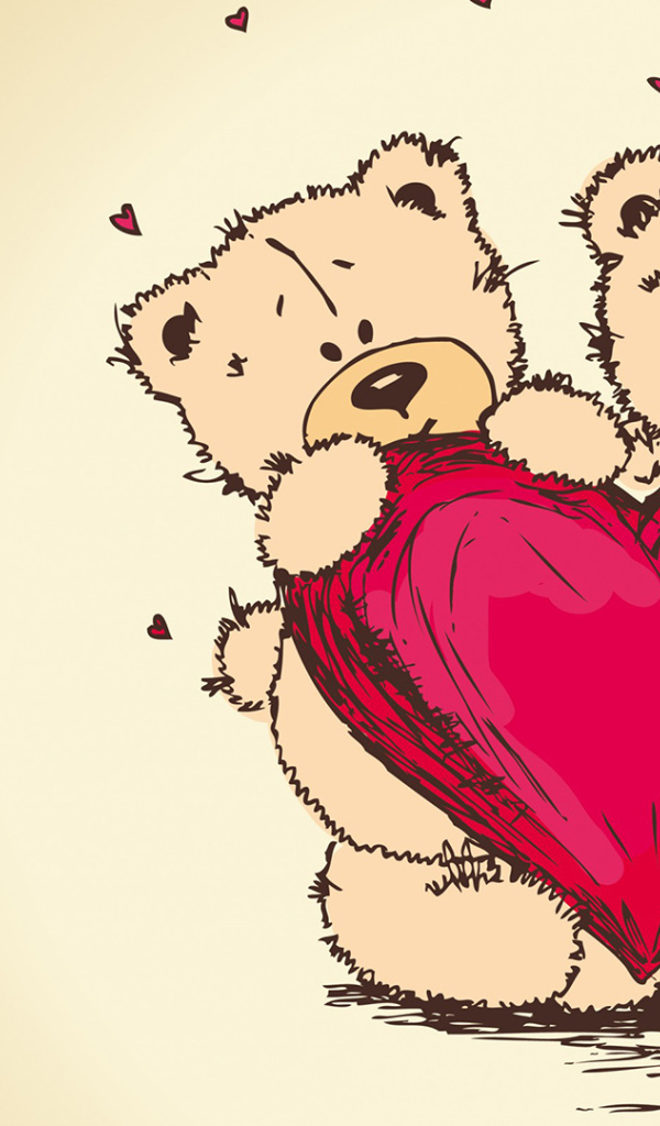 Влюбленные плюшевые мишки 