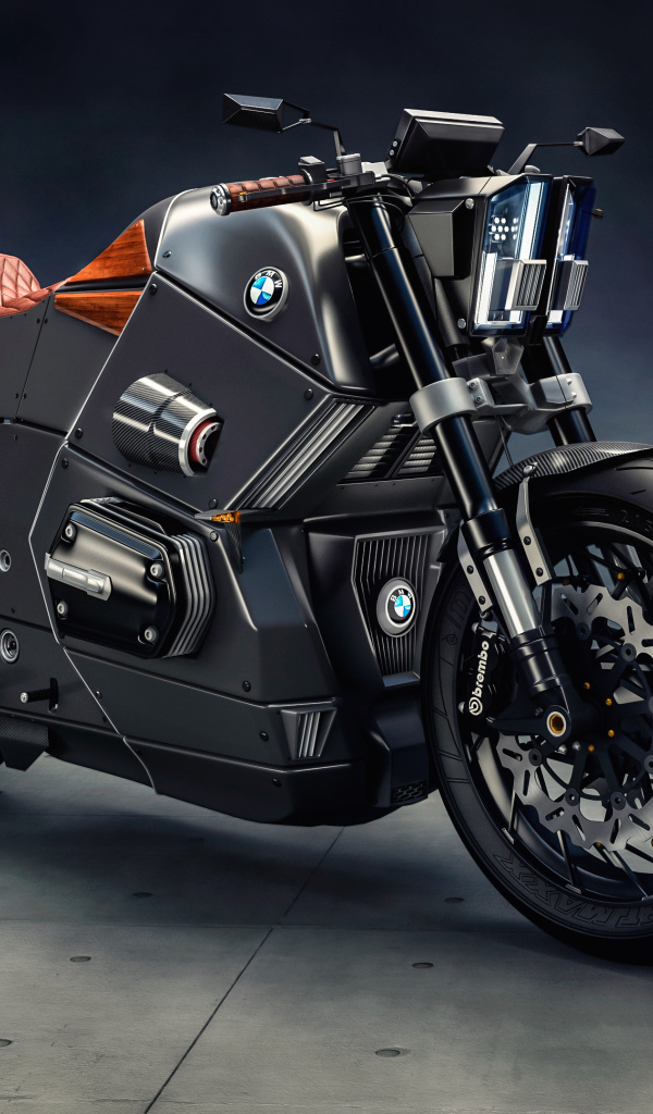 Стильный черный мотоцикл BMW Urban Racer