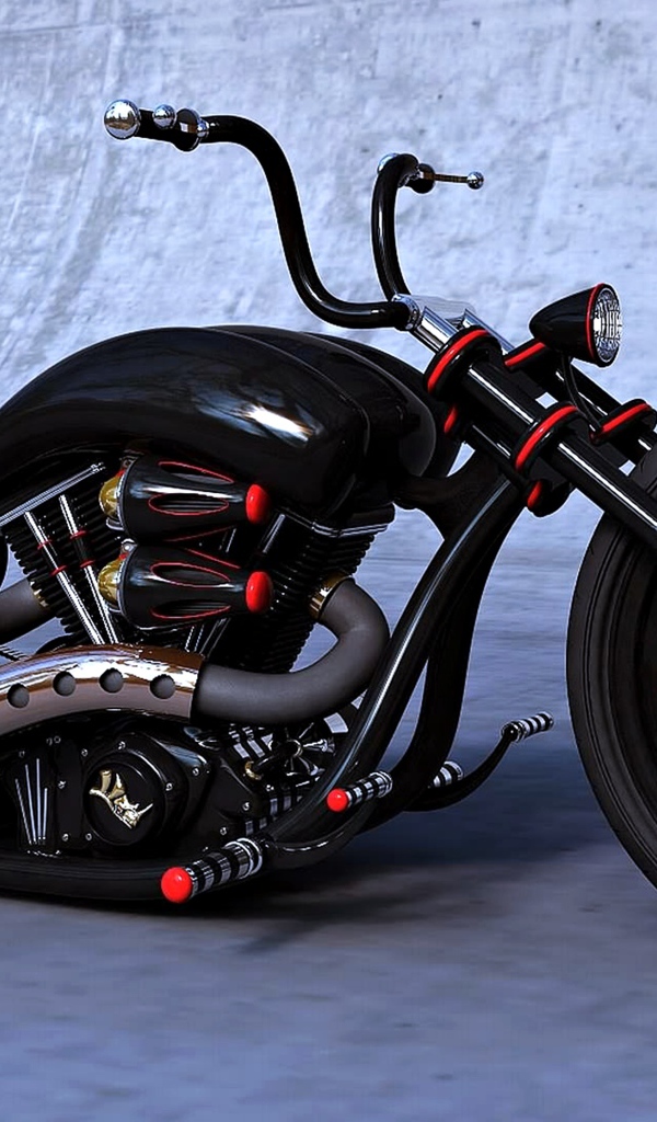 Stylish black motorcycle Harley-Davidson