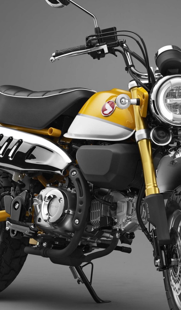 Мотоцикл Honda Monkey 125, 2017 на сером фоне