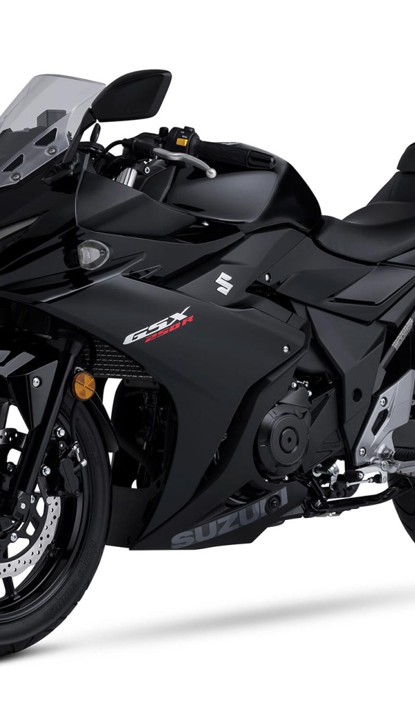 Мотоцикл Suzuki GSX250R на белом фоне 