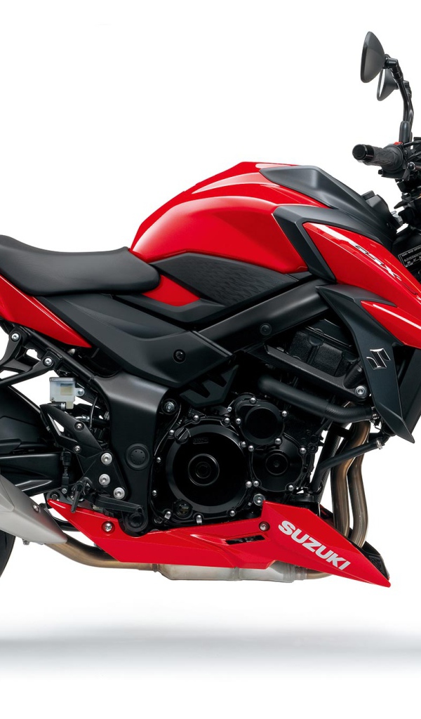 Красный мотоцикл Suzuki GSX-S750
