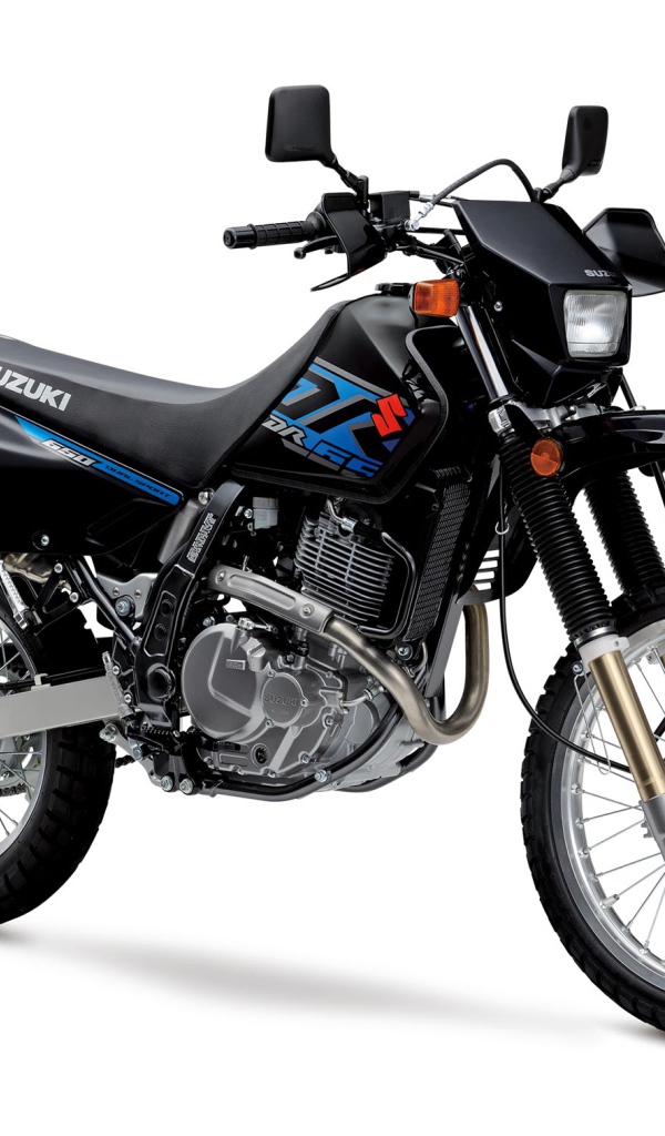 Стильный черный мотоцикл Suzuki DR650S 