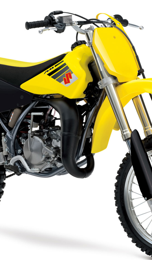 Желтый мотоцикл Suzuki RM85 
