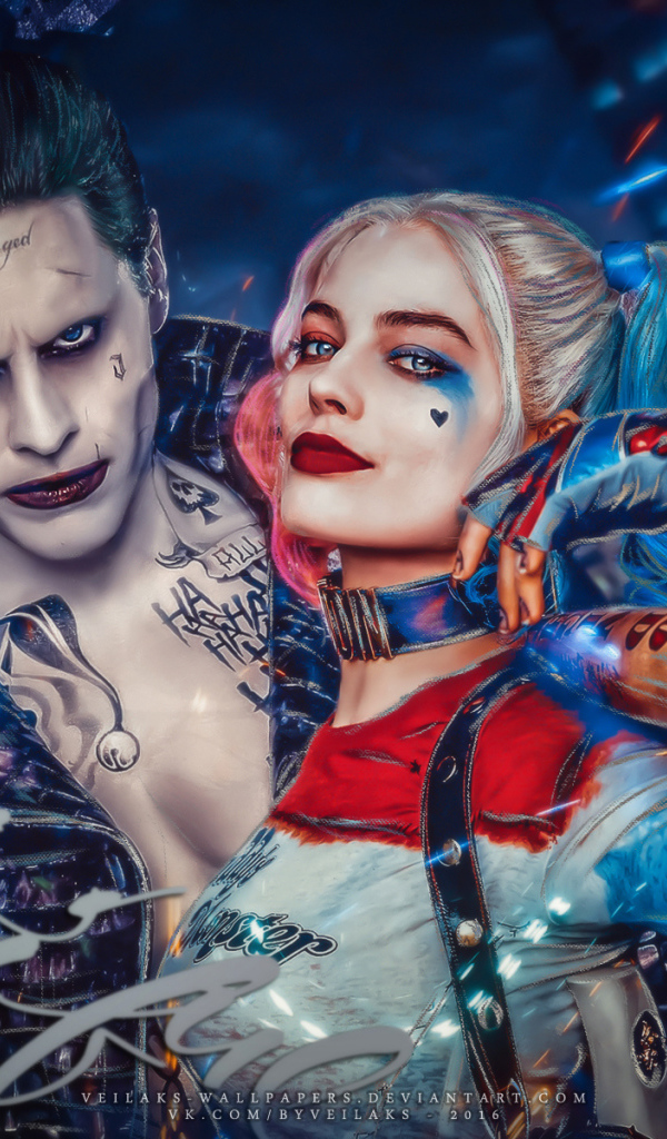 Джокер и Харли Квинн герои фильма Отряд самоубийц 