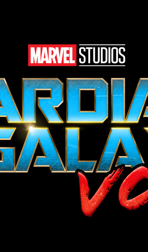 Логотип фильма Стражи Галактики Том 2 на черном фоне 