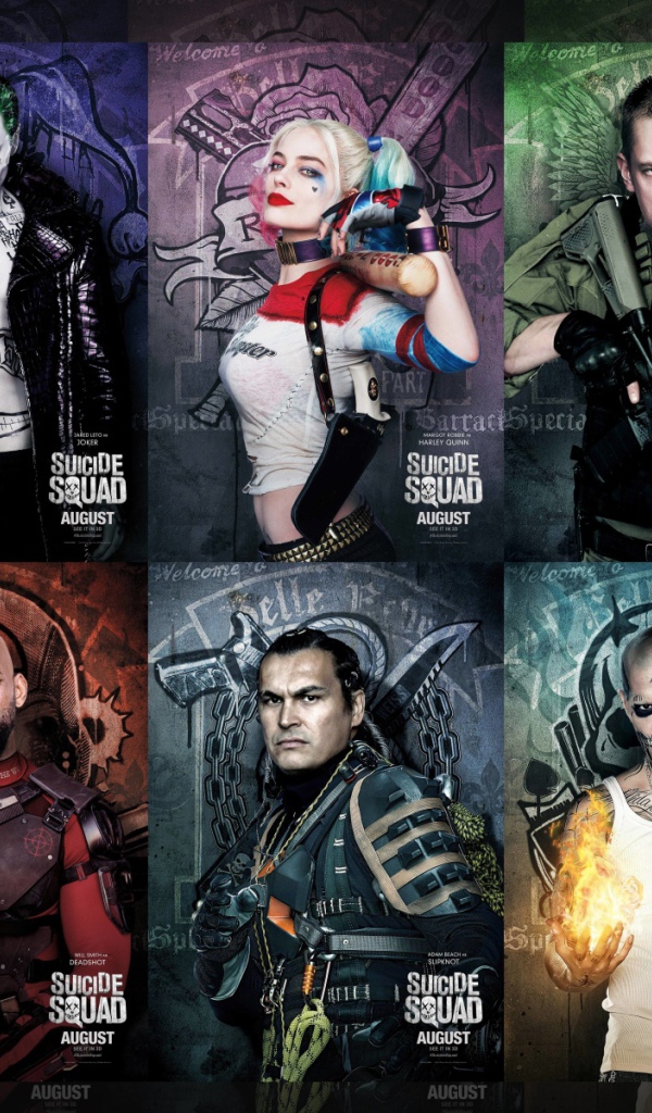 Главные герои фильма Отряд самоубийц 