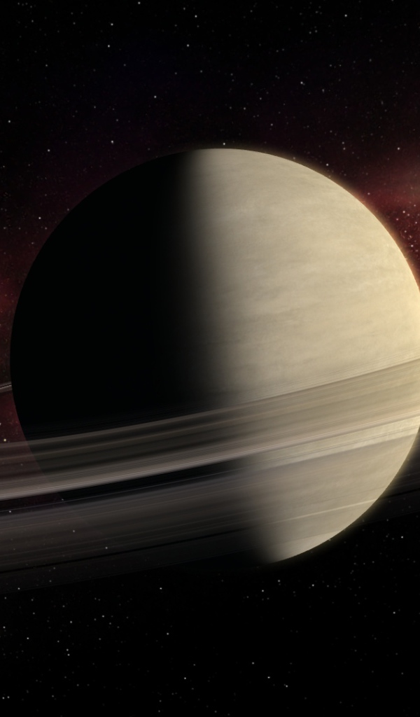 Большая планета Сатурн с кольцами 