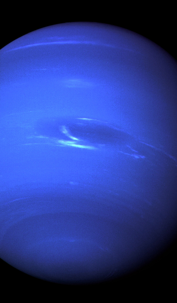 Голубая планета Нептун на черном фоне 