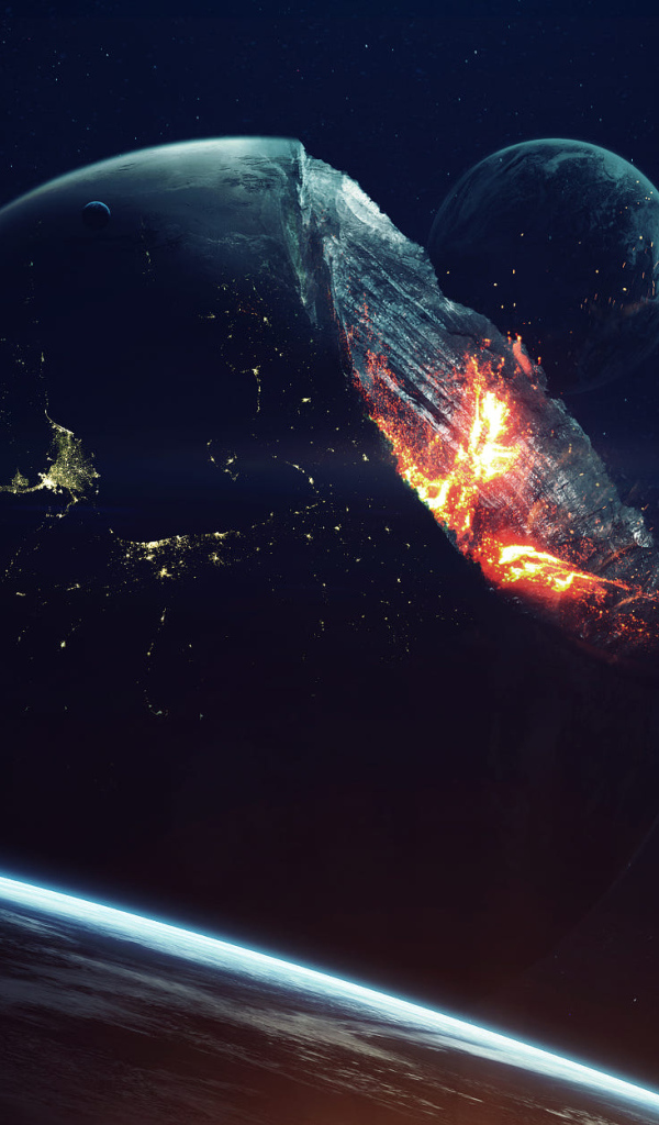 Извержение планеты земля  в космосе