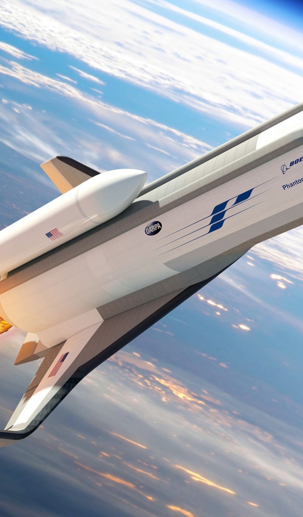 Экспериментального космический самолет Phantom Express в космосе