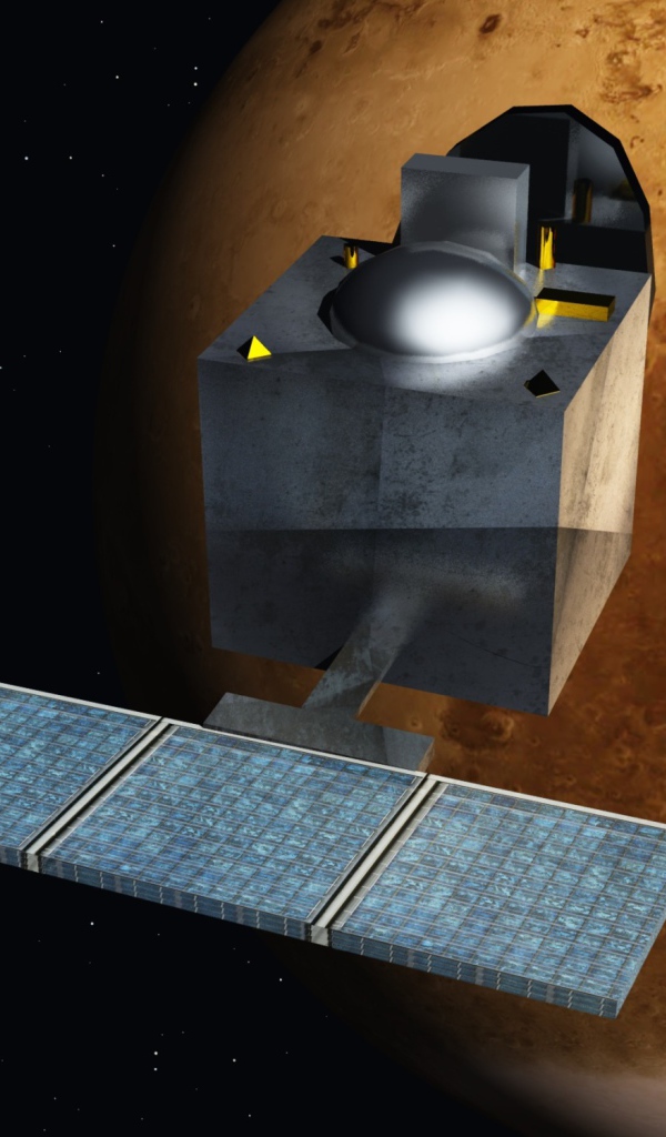 Индийский космический аппарат Mangalyaan на орбите Марса 
