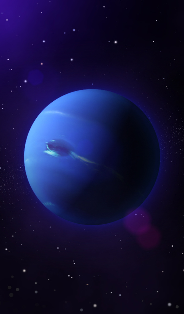 Планета Нептун в звездной галактике 