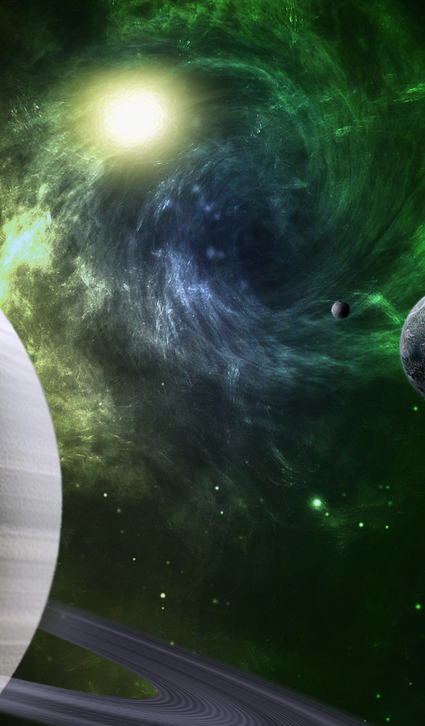Звездные кольца планеты Сатурн 