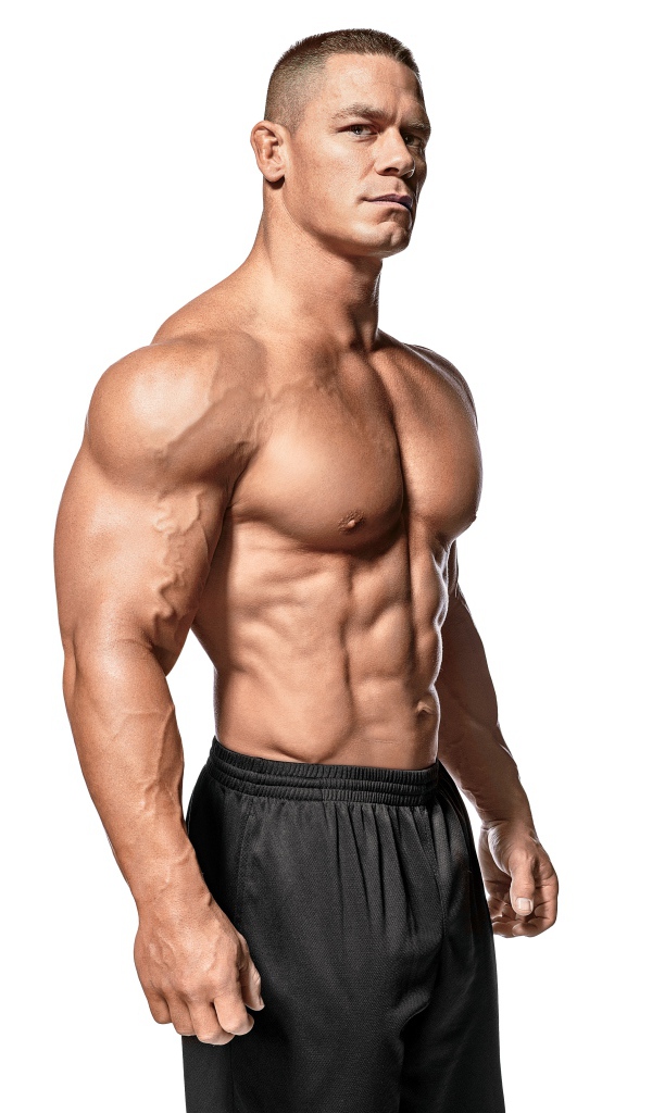 Американский рестлер Джон Сина фото на белом фоне