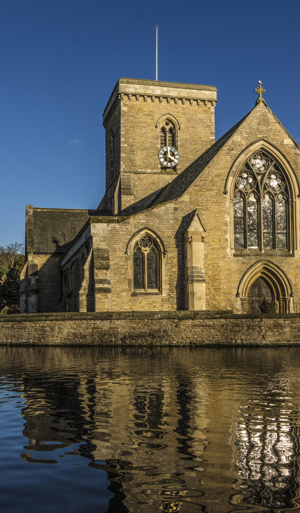 St Helen Church near the water town of Welton, England