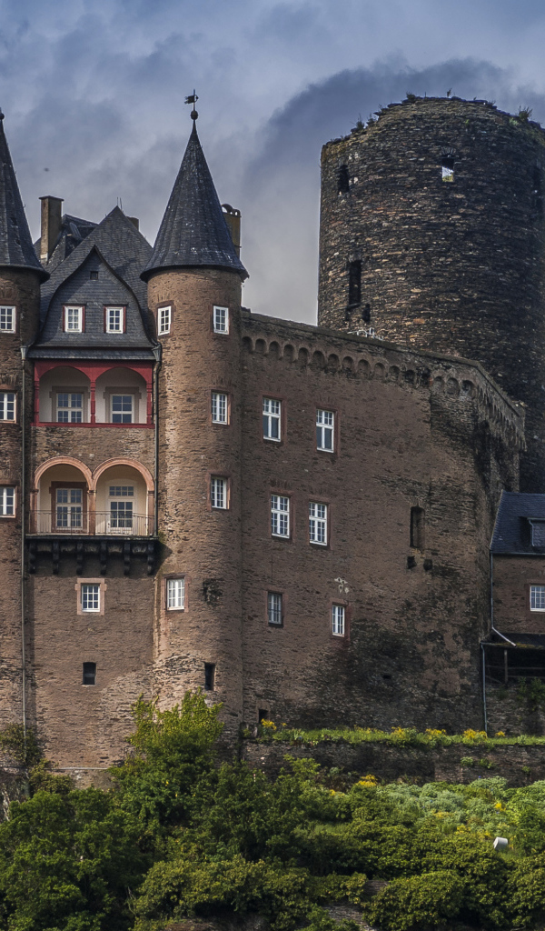 Старинный замок Катц, Германия 