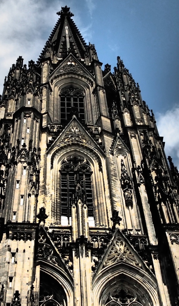 Cologne Cathedral against the background of a beautiful sky, Germany