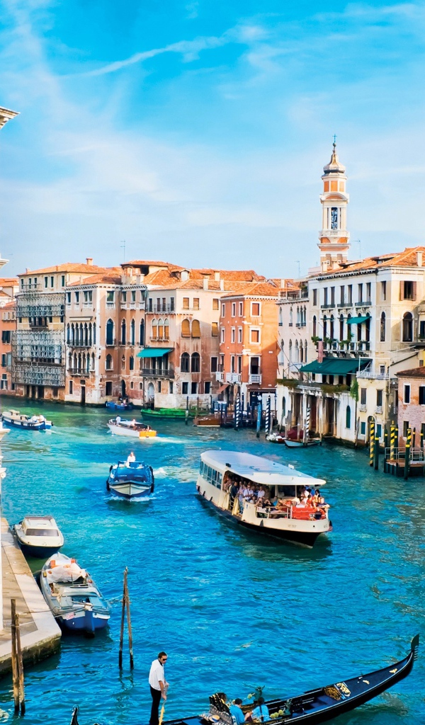 Канал города Венеция, Италия 
