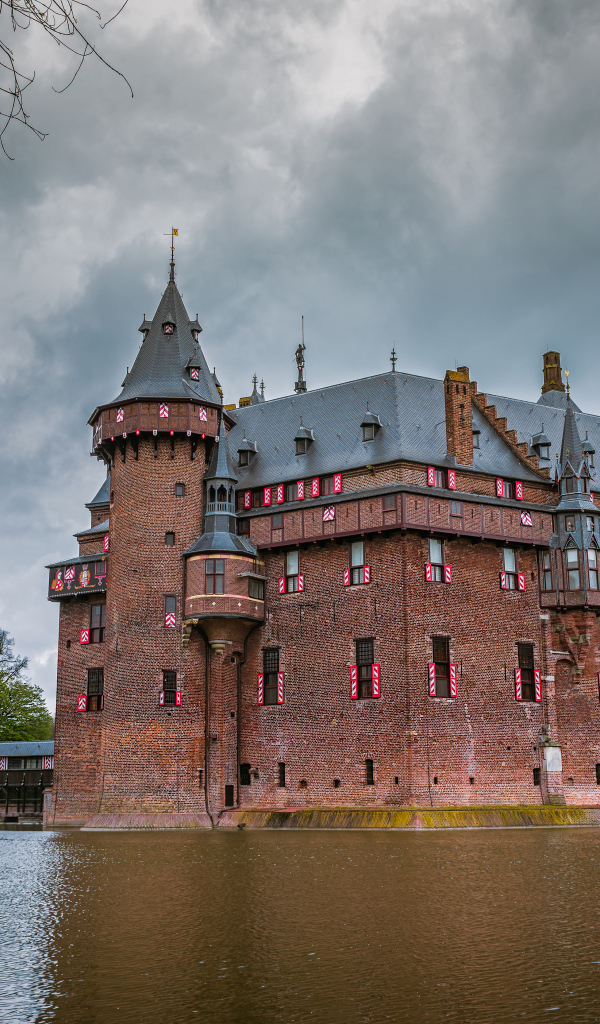Cloudy sky above the castle of De Haar, Netherlands