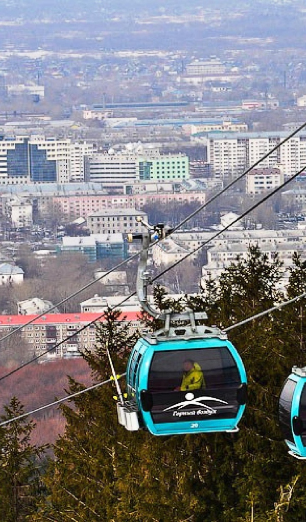 Канатная дорога, Южно - сахалинский горнолыжный курорт Горный воздух, Россия 