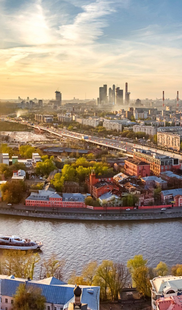 Панорама красивого города Москва, Россия  