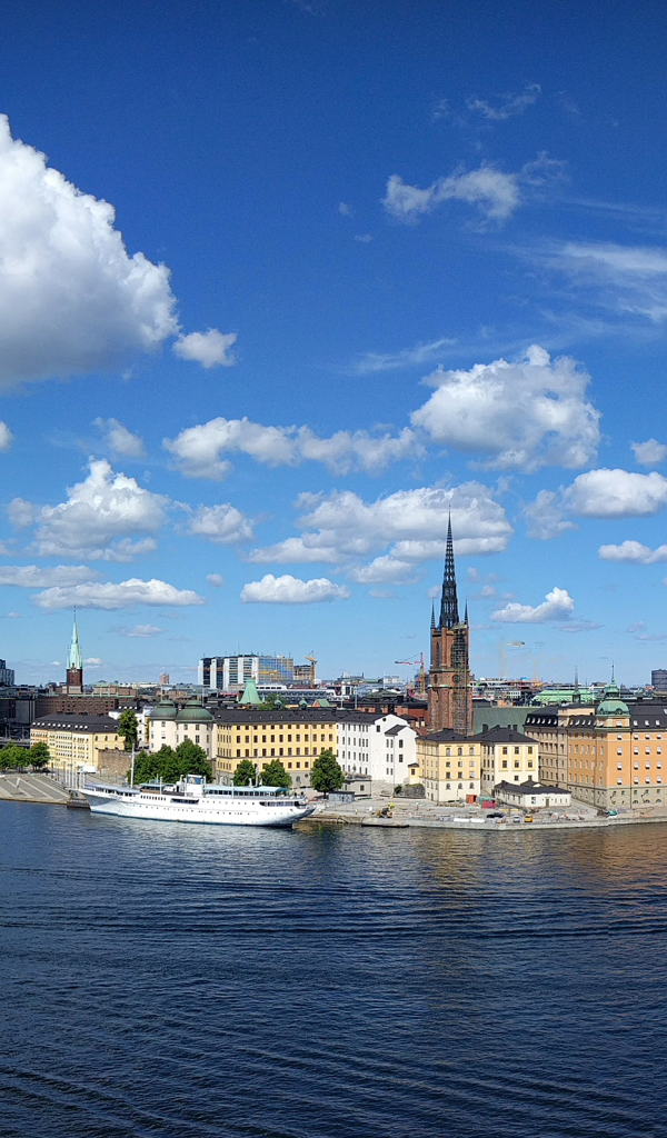 Вид на город Стокгольм, Швеция 