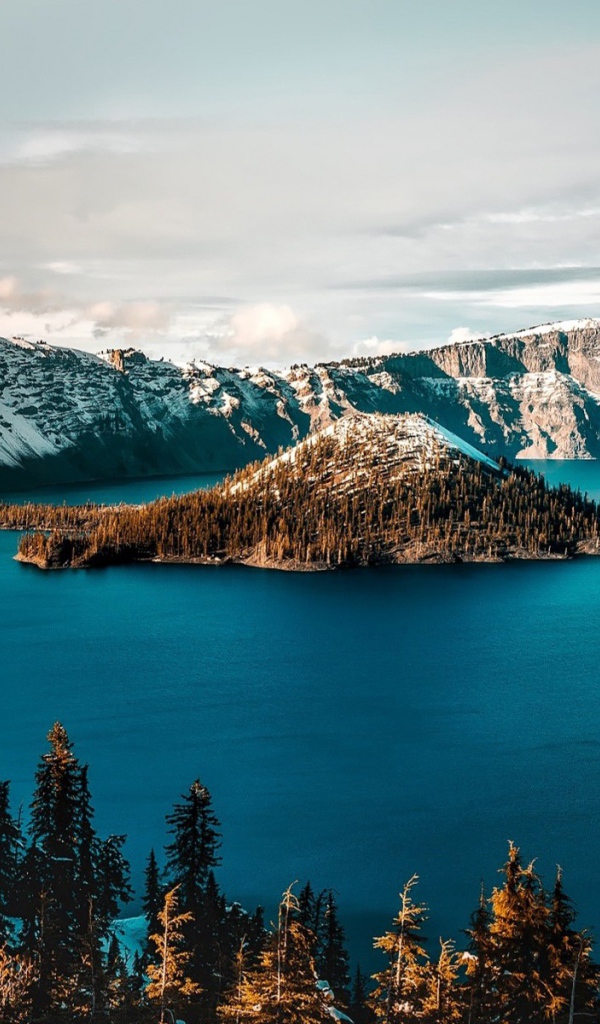 Озеро Крейтер национальный парк в Орегоне, США