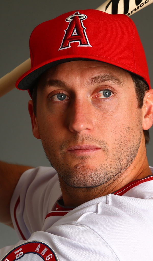 Бейсболист Дэвид Фриз с битой 