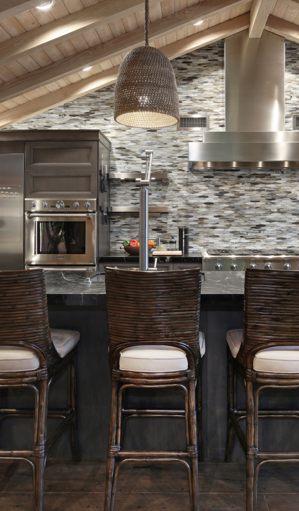 Стильная кухня в сером цвете 