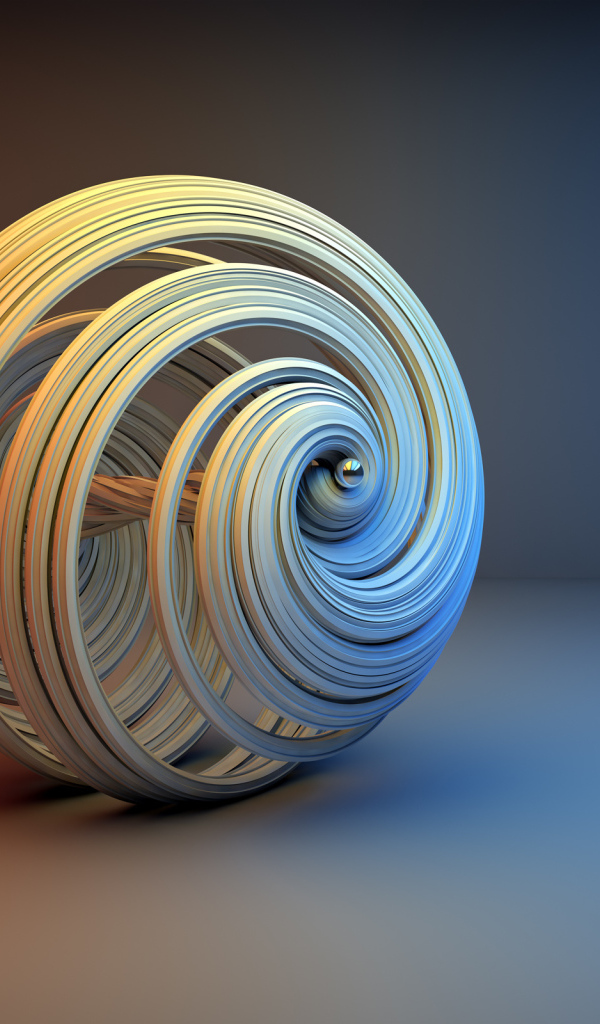 3д шар на сером фоне 