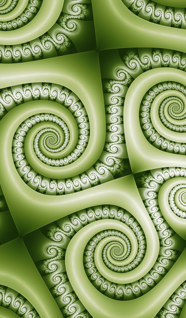Абстрактный спиральный зеленый рисунок 