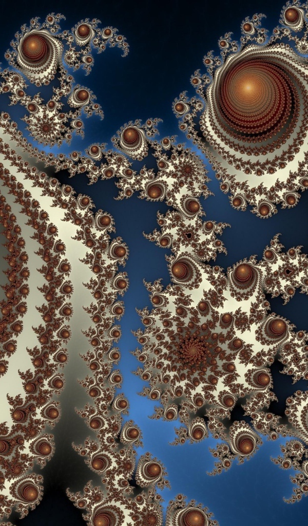 Абстрактные спирали на синем фоне