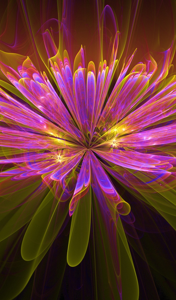 Красивый необычный фрактальный цветок