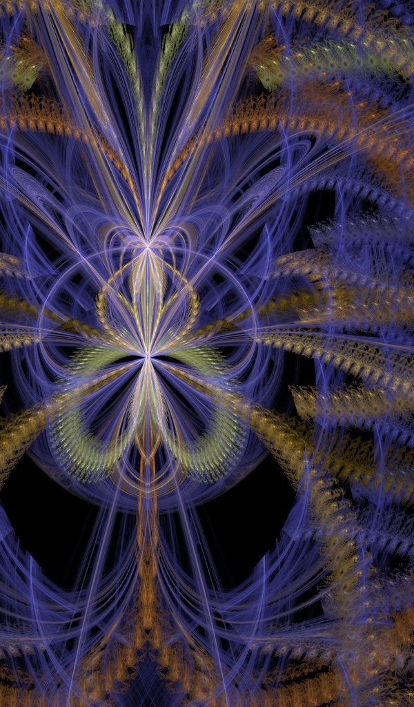 Красивый необычный узорный фрактальный рисунок 