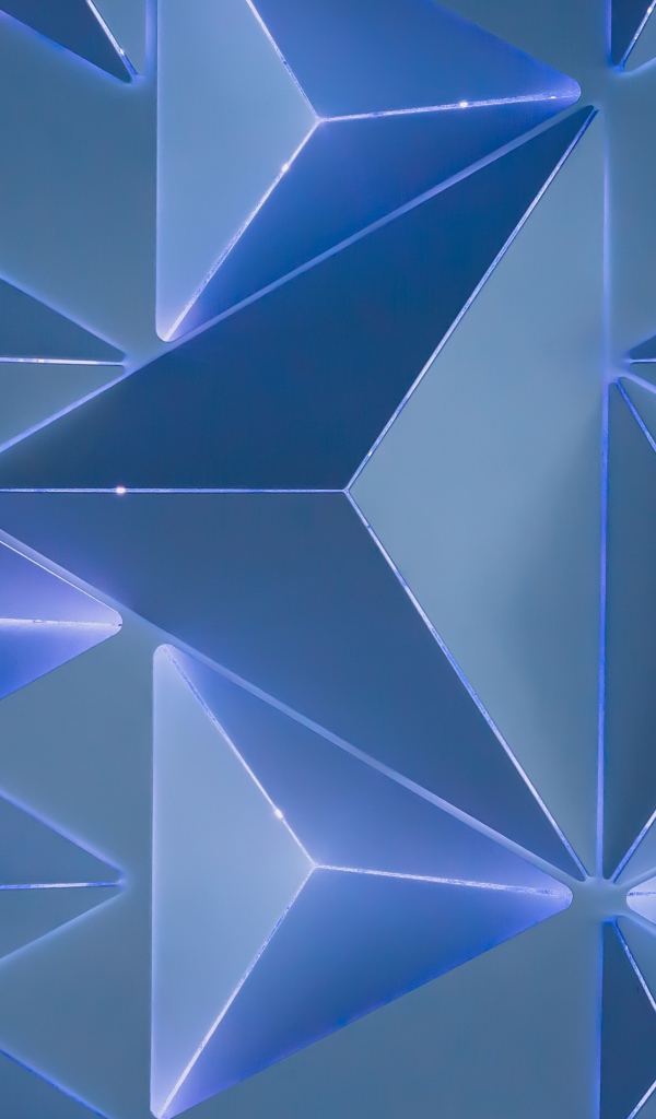 Blue triangles 3d graphics