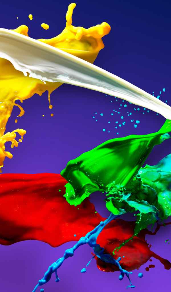 Bright colors on a blue background 3d graphics