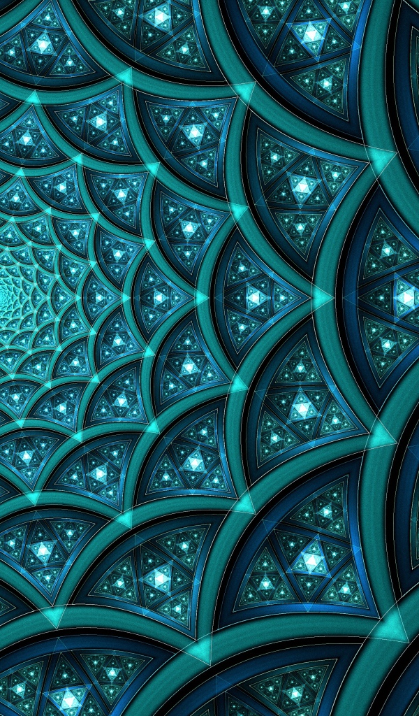 Фрактальный необычный красивый рисунок, 3д графика