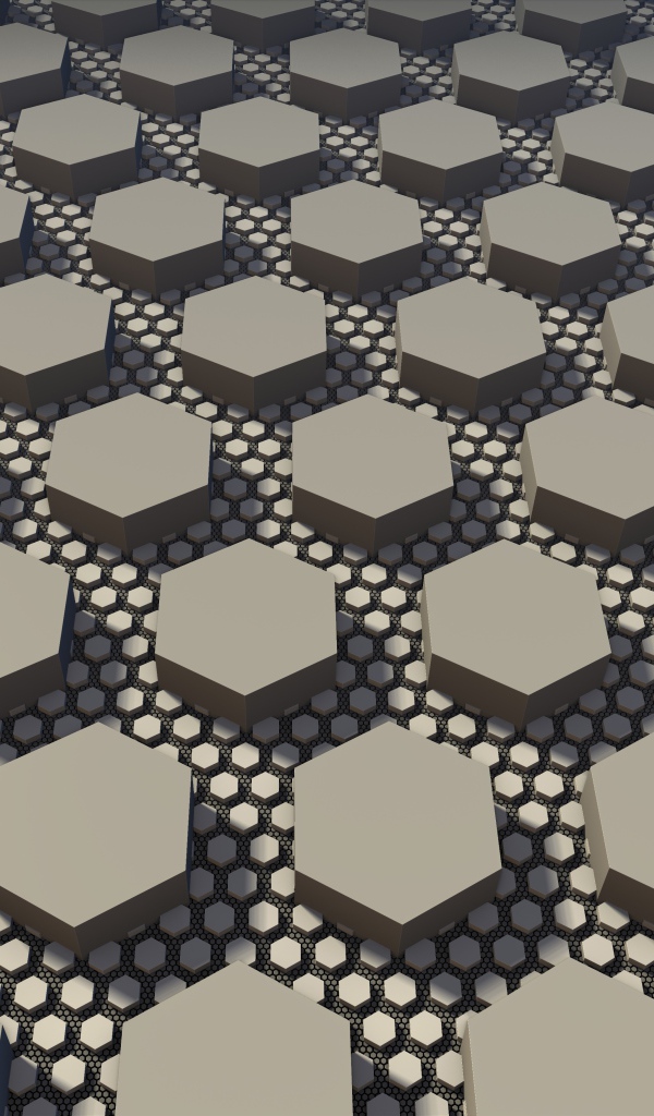 Серые шестиугольники 3д графика