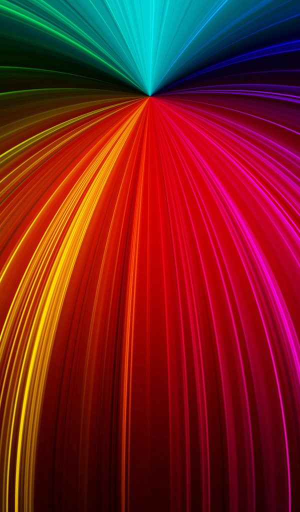 Разноцветный фрактальный зонт 