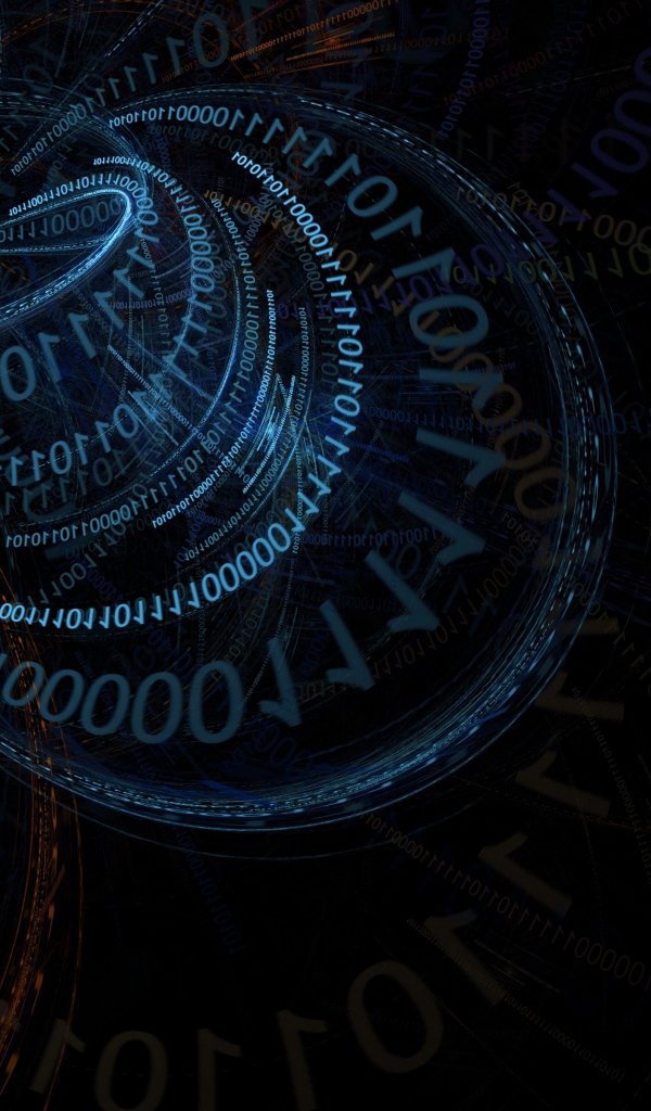 Узоры из цифрового кода на черном фоне абстракция 