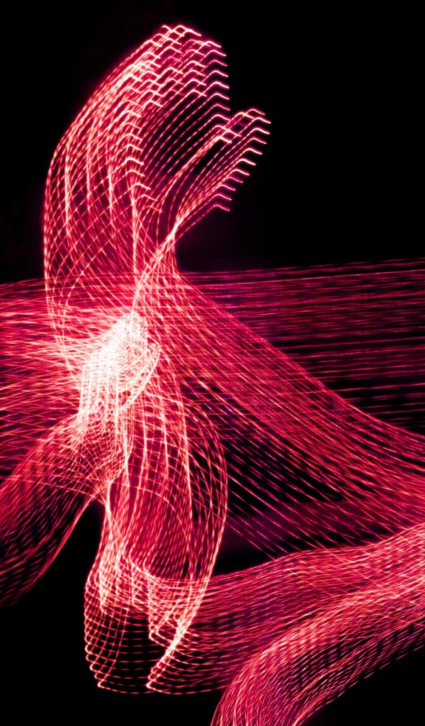 Красная абстрактная сеть на черном фоне