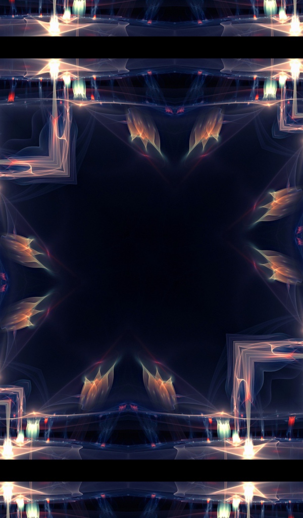 Квадрат с яркими волнами, 3д графика