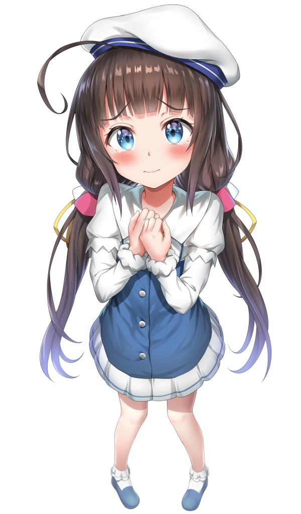 Девушка Ai Hinatsuru на белом фоне, аниме Ryuuou no Oshigoto!