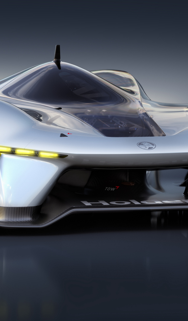 Футуристический автомобиль Holden Time Attack Concept на сером фоне